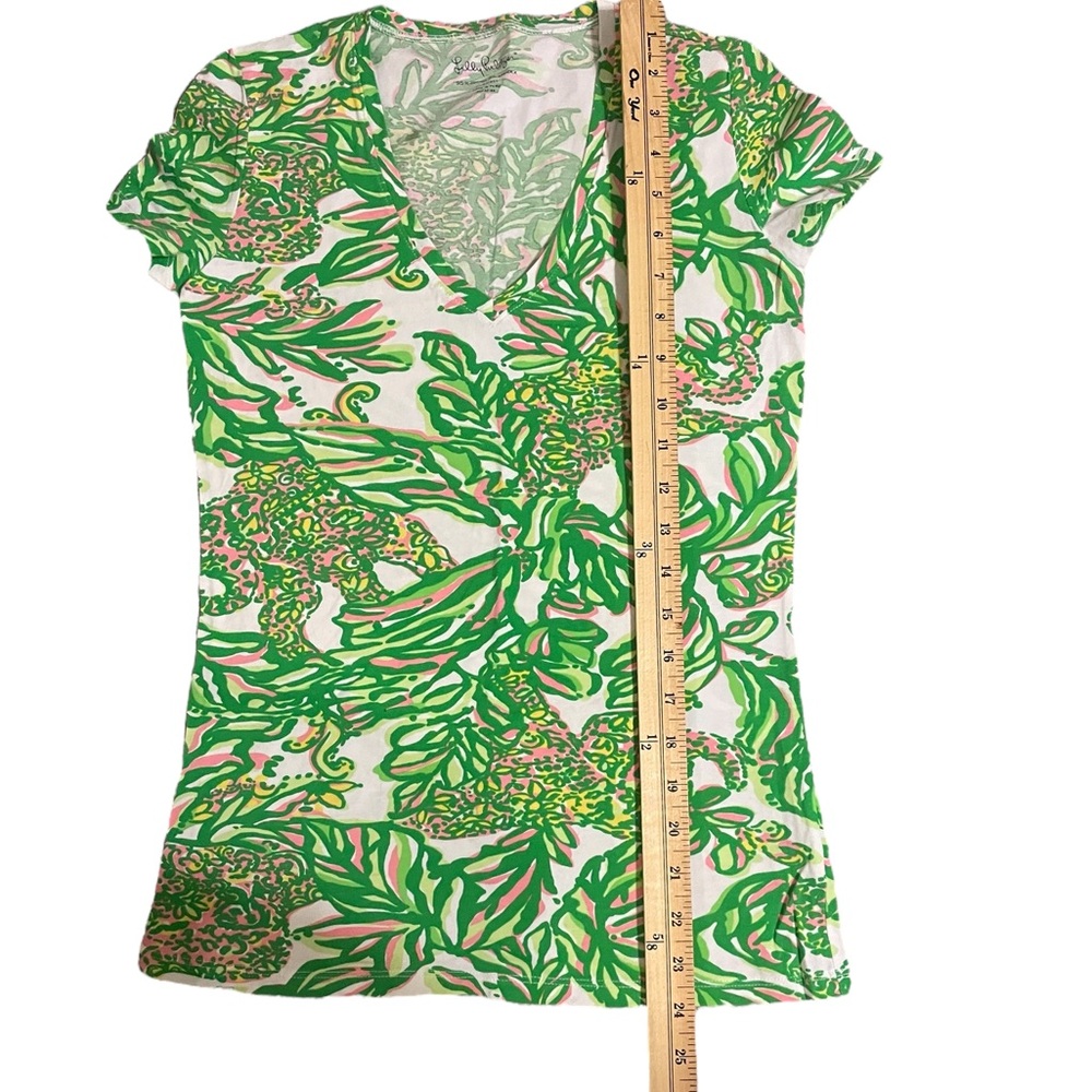 LILLY PULITZER V-neck Short-Sleeve Tee - XXS - Extra Extra Small - Picture 8 of 9